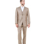 Argonaut Collection: Stone Textured Solid Three-Piece Suit – Modern Fit