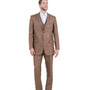 Argonaut Collection: Toast Textured Solid Three-Piece Suit – Modern Fit