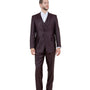 Argonaut Collection: Burgundy Textured Solid Three-Piece Suit – Modern Fit
