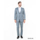 Sharkskin Slim Fit 2-Piece Suit with Notch Lapel - Shark Grey by Tazio