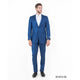 Sharkskin Slim Fit 2-Piece Suit with Notch Lapel - Blue by Tazio