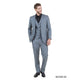 Solid Grey 3-Piece Slim Fit Suit with Notch Lapel