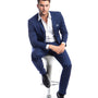 Metropolis Modern Collection: Dark Blue Two-Piece Suit – Skinny Fit