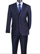 Iris Innovations Collection: Navy 2 Piece Solid Color Single Breasted Modern Fit Suit