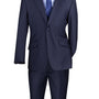 Iris Innovations Collection: Navy 2 Piece Solid Color Single Breasted Modern Fit Suit