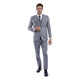 Stone Grey Sharkskin Three-Piece Hybrid Fit Suit