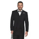 LunarLuxe Collection: Black 3-Piece Suit with Double-Breasted Vest and Pleated Pants - Classic Fit