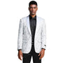 Blissify Collection: Silver Paisley Pattern Slim Fit Blazer