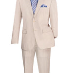 Medievalor Collection: Tan 2 Piece Seersucker Single Breasted Modern Fit Suit
