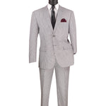 Medievalor Collection: Black 2 Piece Seersucker Single Breasted Modern Fit Suit