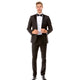 Black 2-Piece Hybrid Fit Tuxedo with Satin Notch Lapels