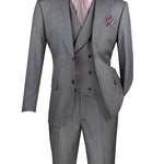 Classique Collection: Charcoal 3 Piece Solid Color Single Breasted Modern Fit Suit