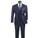 Elite Edit Collection: Navy 2 Piece Solid Color Single Breasted Modern Fit Suit
