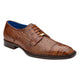 Walnut Caiman Crocodile & Ostrich Quill Blucher Shoes by Belvedere