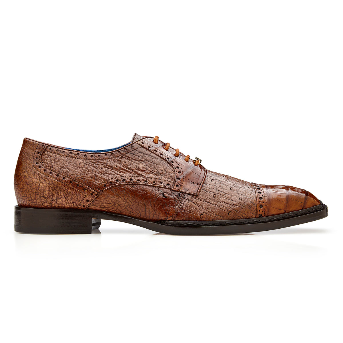 Belvedere Martino Walnut blucher dress shoe — side view