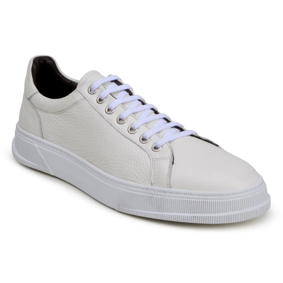 Milk white Italian deerskin bit loafer by Belvedere