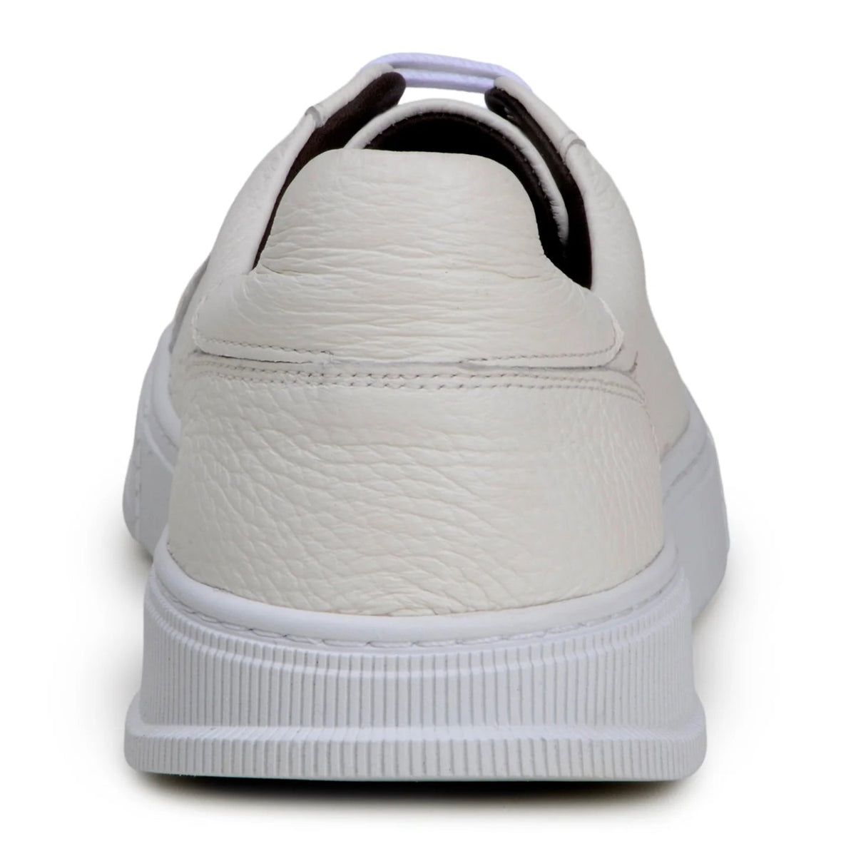 Back view of black Italian deerskin loafer