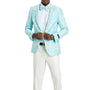 Intricate Collection: Men's Slim Fit Paisley Blazer in Mint & Yellow