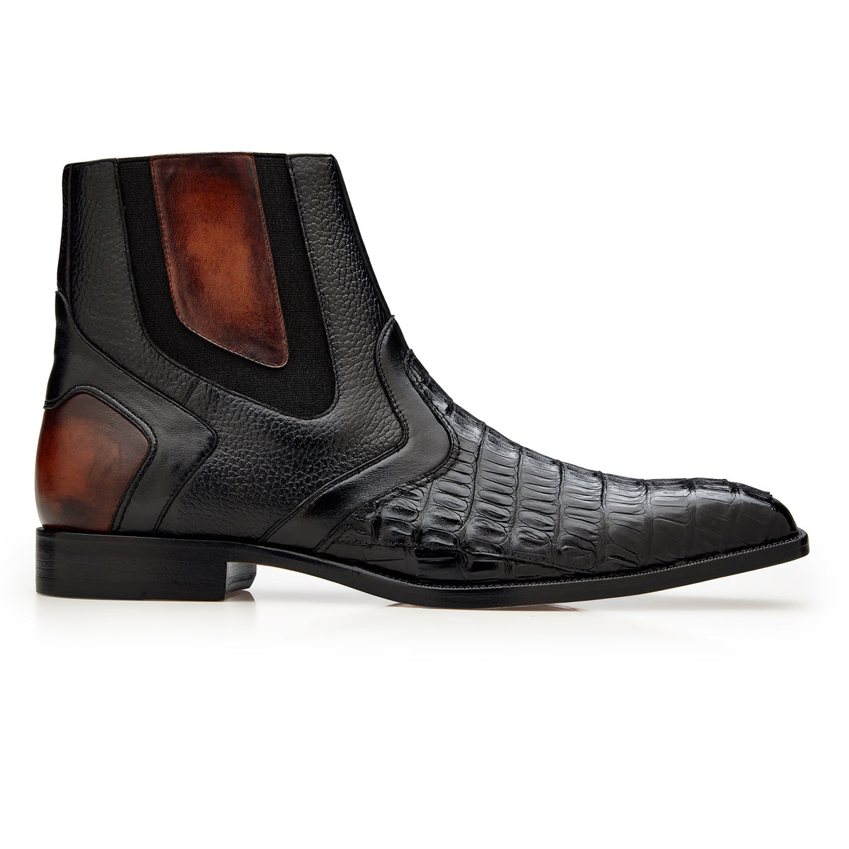 Belvedere Monte Black ankle boot — side view