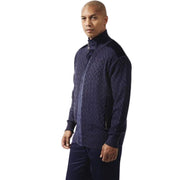 Men's Navy Full Cut Velour Sweater