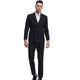 2-Piece Skinny Fit Double Breasted Pin Stripe Suit - Navy by Tazzio