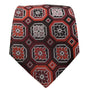 Petal Grid Collection: Burgundy Floral Hexagon Tie