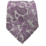 Men's Paisley Design Necktie - Purple