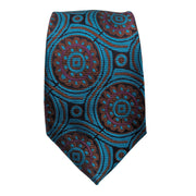 Men's Swirl Pattern Necktie - Blue