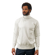 Men’s Eggplant Wool Cashmere Turtleneck Sweater Modern Fit