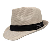 Ivory Matte Toyo Fedora - 3/4 Inch Brim Breathable Hat