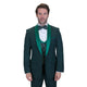 Quantum Collection: Hunter Green Tailored Fit Tuxedo, 3-Piece with Flat Front Pants and Bow Tie