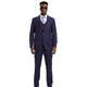 Men's Purple Plaid Hybrid Fit 3-Piece Suit by Stacy Adams