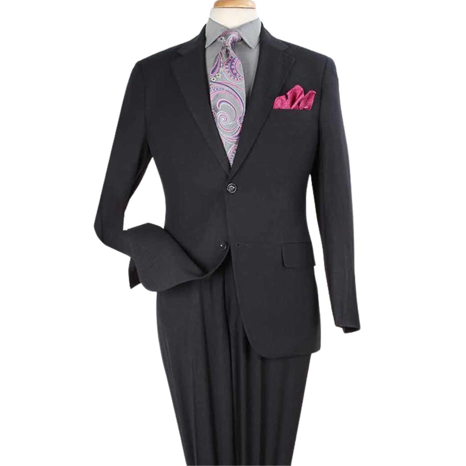 charcoal 2 piece modern fit suit front view