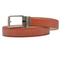 Leda Collection: Light Brown Single Belt with Removable Brushed Nickel Buckle