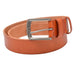 Men's Hammered-Metal Prong Buckle Dress Belt - Orange