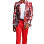 Stylefyre Collection: Men's Single-Breasted Blazer In Red