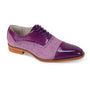 Casual Classics Collection: Linen Cap Toe Lace Shoes in Purple & Lavender