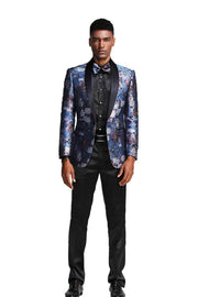 Floral Shawl Collar 1-Piece Blazer - Rose