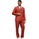 Textured 3-Piece Hybrid Fit Suit with Four-Button Vest - Rust by Stacy Adams