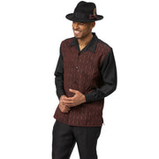 Men’s Black Rust Monochromatic Walking Suit – 2 Piece Long Sleeve Set