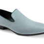 Houndour Collection: Montique Emerald Houndstooth Slip-On Fashion Shoes S-2424
