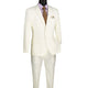 Men's Ivory 2-Piece Solid Color Single Breasted Slim Fit Suit