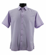 Men's Lilac Tone-on-Tone Micro-Dot Short Sleeve Shirt