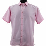 MicroDot Collection Pink Tone-on-Tone Micro-Dot Men's Short Sleeve Shirt - Modern Fit