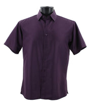 Men's Purple Tone-on-Tone Micro-Dot Short Sleeve Shirt