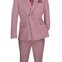Shapley Collection: Lilac 2-Piece Slim Fit Double Breasted Suit in Luxurious Stretch Fabric