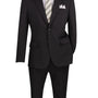 Roche Collection: Black 2-Piece Solid Single-Breasted Super Stretch Slim Fit Suit