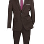 Roche Collection: Brown 2-Piece Solid Single-Breasted Super Stretch Slim Fit Suit