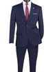 Roche Collection: Navy 2-Piece Solid Single-Breasted Super Stretch Slim Fit Suit