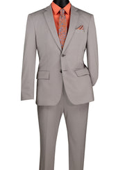 Men’s 2-Piece Super Stretch Slim Fit Suit - Silver